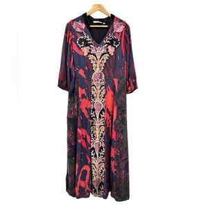 Soft Surroundings Epiphany Maxi Dress with Velvet Center Piece